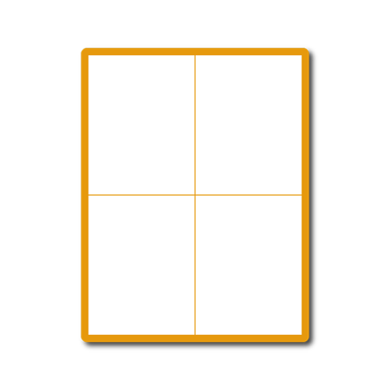 35 00329 - Print Etiketa A4, 105 mm x 148,5 mm, Oranžová reflexní, Papír, 4 etikety na archu, Balení - 100 ks