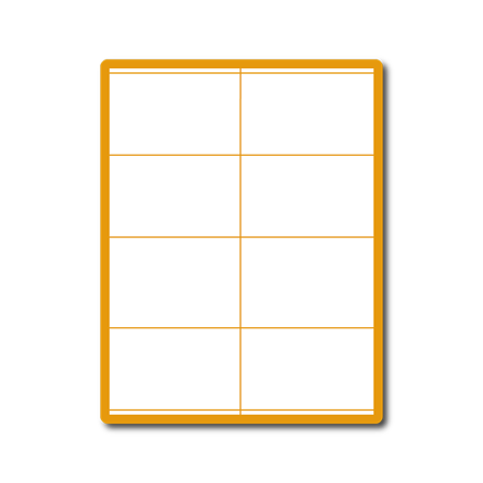 35 00339 - Print Etiketa A4, 105 mm x 72 mm, Oranžová reflexní, Papír, 8 etiket na archu, Balení - 100 ks