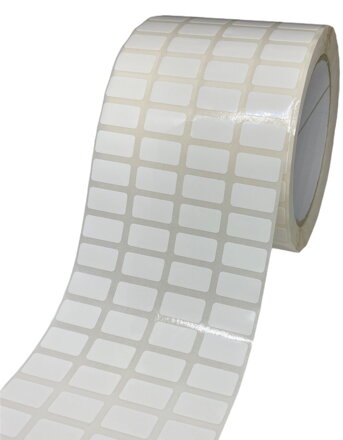 32 00386 - Etiketa 17,80 mm x 9,5 mm, 4 - Produkce, Polypropylen, Bílá, Dutinka 76 mm, 10000 ks/kotouč, Permanentní lepidlo