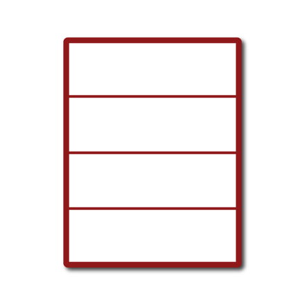 35 00100 - Print Etiketa A4, 210 mm x 74 mm, 4 etikety na archu - Balení 100 ks.