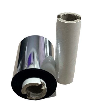 31 00137 - Termotransférová Fólie, PPA70, Vosk, Out, Černá, 45 mm x 74 m, Dutinka 12 mm 1/2" se zářezy