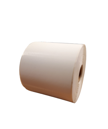 32 00022 - Etiketa 87 mm x 107 mm, Polyethylen,Bílá, Dutinka 25 mm, 400 ks/kotouč, Permanentní lepidlo, Průměr kotouče 101 mm