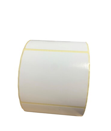 32 00183 - Etiketa 80 mm x 70 mm, Pololesklý papír, Bílá, Dutinka 40 mm, 1000 ks/kotouč, Permanentní lepidlo, Průměr kotouče 116 mm