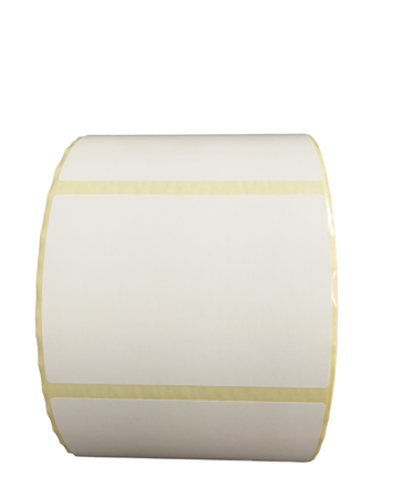 32 00204 - Etiketa 105 mm x 74 mm, Pololesklý papír, Bílá, Potisk, Dutinka 40 mm, 2000 ks/kotouč, Permanentní lepidlo