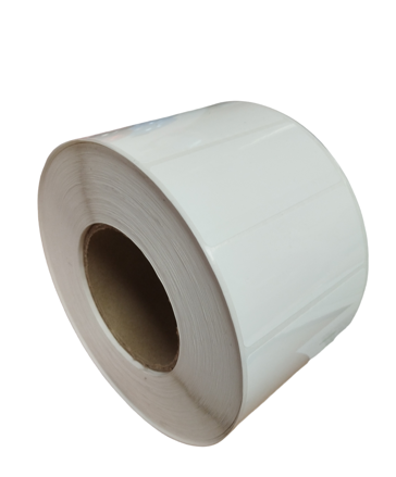 32 00214 - Etiketa 90 mm x 40 mm, Polypropylen, Bílá, Dutinka 76 mm, 3000 ks/kotouč, Silné lepidlo, Deaktivace lepidla, Průměr kotouče 160 mm