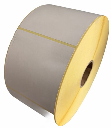 32 00300 - Etiketa 100 mm x 100 mm, Thermo top, Bílá, Dutinka 40 mm, 750 ks/kotouč, Odlepitelné lepidlo