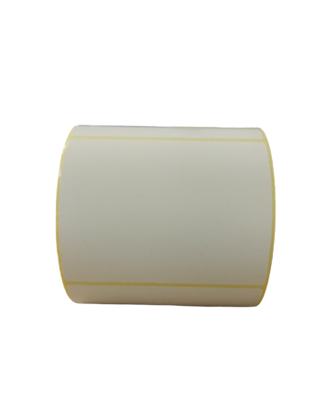 32 00323 - Etiketa 100 mm x 80 mm, Pololesklý papír, Bílá, Dutinka 40 mm, 750 ks/kotouč, Odlepitelné lepidlo, Průměr kotouče 107 mm