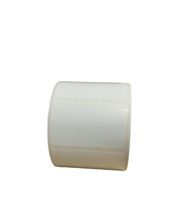 32 00337 - Etiketa 50 mm x 30 mm, Polypropylen, Bílá, Dutinka 40 mm, 1000 ks/kotouč, Permanentní lepidlo, Průměr kotouče 87 mm