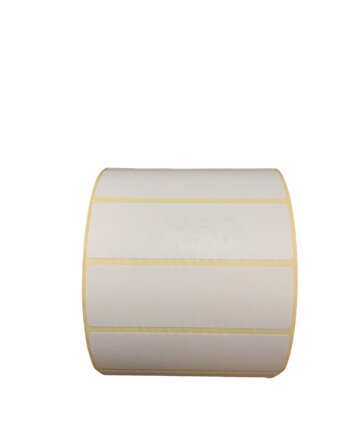 32 00374 - Etiketa 80 mm x 25 mm, Matný papír, Bílá, Dutinka 40 mm, 2000 ks/kotouč, Silné lepidlo, Průměr kotouče 104 mm