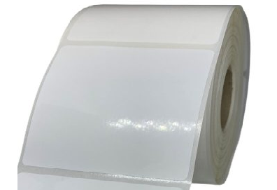 32 00525 - Etiketa 80 mm x 100 mm, Polypropylen, Bílá, Dutinka 76 mm, 1000 ks/kotouč, Permanentní lepidlo