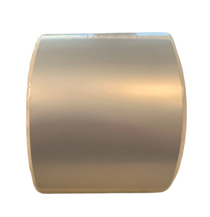 32 00528 - Etiketa 90 mm x 120 mm, Pet mat silver, Stříbrná, Dutinka 40 mm, 750 ks/kotouč, Permanentní lepidlo 750,  Průměr kotouče 130 mm