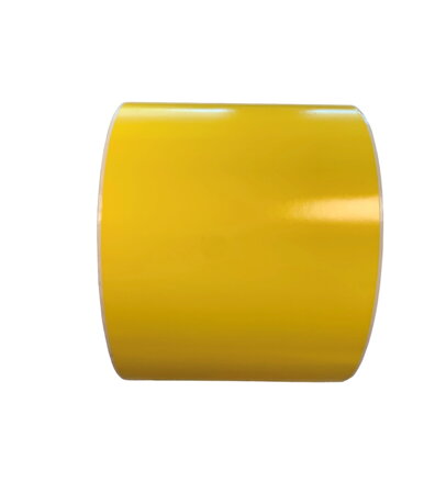 32 00536 - Etiketa 100 mm x 150 mm, Polypropylen, Žlutá, Dutinka 76 mm, 500 ks/kotouč, Permanentní lepidlo,  Průměr kotouče  138 mm