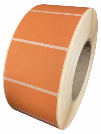 32 00585 - Etiketa 100 mm x 70 mm, Matný papír, Oranžová, Dutinka 76 mm, 2000 ks/kotouč, Permanentní lepidlo