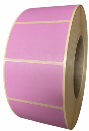 32 00586 - Etiketa 100 mm x 70 mm, Matný papír, Růžová, Dutinka 76 mm, 2000 ks/kotouč, Permanentní lepidlo