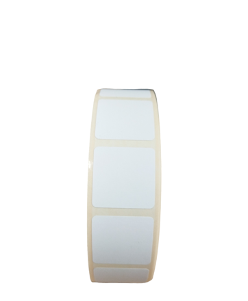 32 00686 - Etiketa 25 mm x 25 mm, Thermo top, Bílá, Dutinka 40 mm, 2000 ks/kotouč, Odlepitelné lepidlo, Průměr kotouče 106 mm