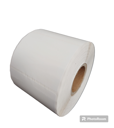 32 00791 - Etiketa 80 mm x 60 mm,  Polypropylen, Bílá, Dutinka 40  mm, 1000 ks/kotouč, Silné lepidlo, Průměr kotouče 110 mm