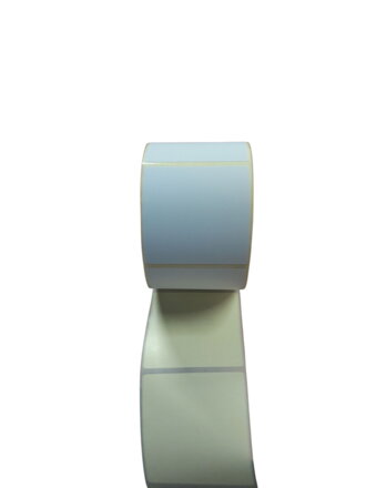 32 00820 - Etiketa 60 mm x 60 mm, Thermo eco, Bílá, Dutinka 40  mm, 750  ks/kotouč, Permanentní  lepidlo, Průměr kotouče 100 mm