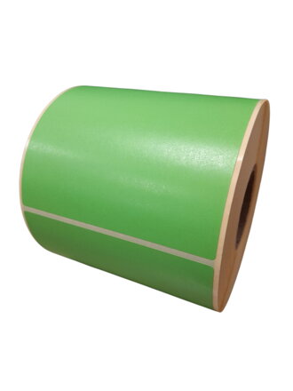 32 00841 - Etiketa 100 mm x 100 mm, Matný papír, Zelená, Dutinka 40 mm, 600 ks/kotouč, Permanentní lepidlo, Průměr kotouče  137 mm