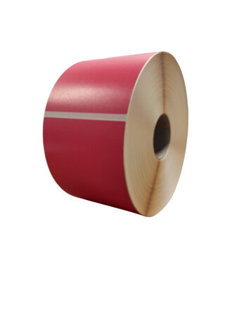 32 00860 - Etiketa 148 mm x 210 mm, Matný papír, Rudá, Dutinka 76 mm, 2115 ks/kotouč, Permanentní lepidlo