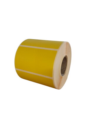 32 00945 - Etiketa 90 mm x 50 mm, Matný papír, Žlutá, Dutinka 40 mm, 1000 ks/kotouč, Permanentní lepidlo, Průměr kotouče 102 mm