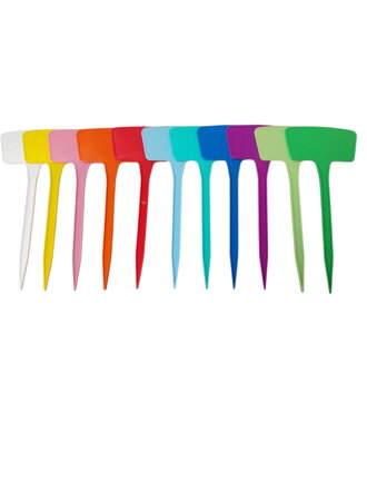 32 00996 - Etiketa zahradnícka zapichovací, tabuľka 85 x 45 mm, výška: 200 mm, Různé barvy, Materiál: plast, Balenie - 11 ks