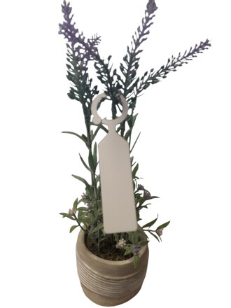 32 00999 - Zahradnícke odolné farebné plastové štítky na rastlinky, šířka: 23 mm, výška: 110 mm, barva: bílá, balení - 50 ks