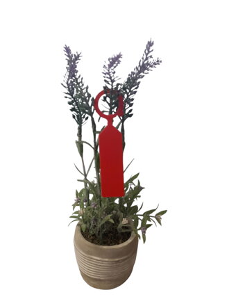 32 01001 - Zahradnické odolné barevné plastové štítky na rostlinky, šířka: 23 mm, výška: 110 mm, barva: rudá, balení - 50 ks