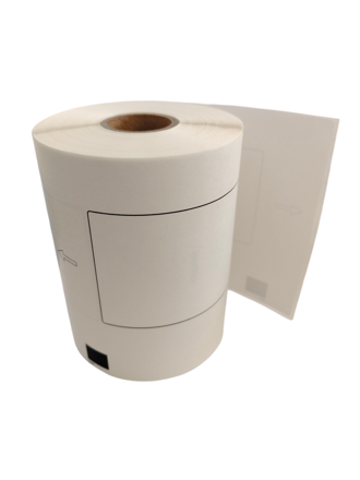 32 01026 - Etiketa 103 mm x 164 mm, Thermo eco, Biela, Dutinka 25 mm, 180 ks/kotúč, Permanentné lepidlo, DK-11247, Brother, Priemer kotúča 82 mm