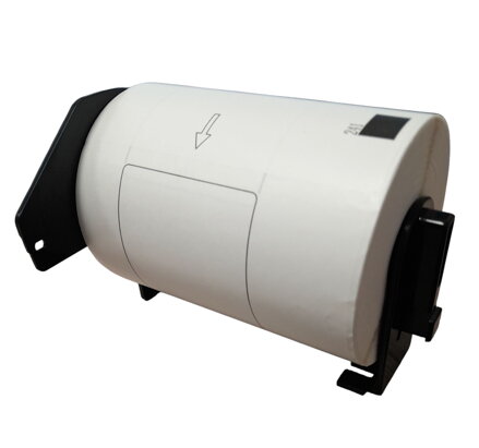 32 01033 - Etiketa 102 mm x 152 mm s držiakom, Thermo eco, Biela, Dutinka 25 mm, 200 ks/kotúč, Permanentné lepidlo, DK-11241, Brother Kompatibilná, Priemer kotúča 80 mm