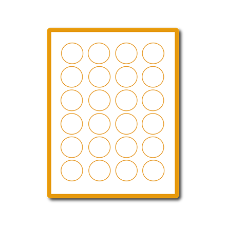 35 00003 - Print Etiketa A4, Kruh 40 mm, Růžová, 24 etiket na archu - Balení 100 ks