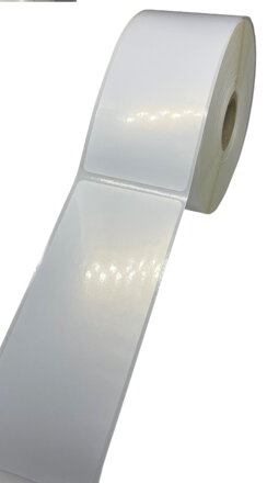 32 00215 - Etiketa 50 mm x 120 mm, Polypropylen, Bílá, Dutinka 25 mm, 500 ks/kotouč, Permanentní lepidlo