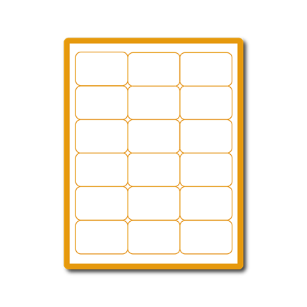 35 00031 - Print Etiketa A4, 68 mm x 47 mm, 18 etiket na archu, Odlepitelné lepidlo - Balení 100 ks
