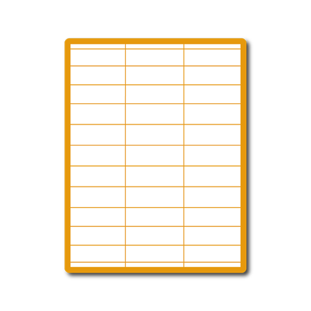 35 00415 - Print Etiketa A4, 70 mm x 25,4 mm, Oranžová reflexní, Papír, 33 etiket na archu, Balení - 100 ks