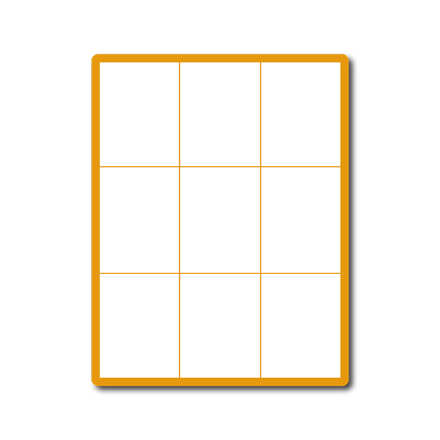 35 00381 - Print Etiketa A4, 70 mm x 98 mm, Žlutá reflexní, Papír, 9 etiket na archu, Balení - 100 ks