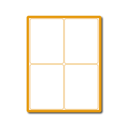 35 00375 - Print Etiketa A4, 99,1 mm x 144 mm, Lesklý papír, 4 etikety na archu, Balení - 100 ks