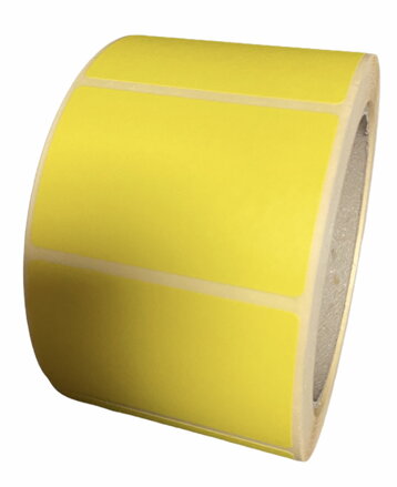 32 00012 - Etiketa 60 mm x 39 mm, Matný papír, Žlutá, Dutinka 40 mm, 1000 ks/kotouč, Permanentní lepidlo, Průměr kotouče 94 mm