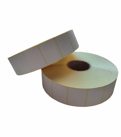 32 00236 - Etiketa 32 mm x 24 mm, Papír, Bílá, Dutinka 40 mm, 4000 ks/kotouč, Permanentní lepidlo, Průměr kotouče 137 mm