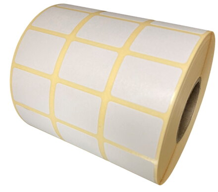 32 00357 - Etiketa 32 mm x 24 mm, 3 - Produkce, Matný papír, Dutinka 40 mm, 6000 ks/kotouč, Permanentní lepidlo, Průměr kotouče 105 mm