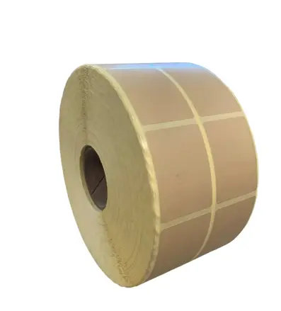 32 00551 - Etiketa 43 mm x 41,5 mm, 2 - Produkce, Thermo eco, Hnědá, Dutinka 40 mm, 2 x 2500 ks/kotouč, Permanentní lepidlo