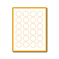 35 00053 - Print Etiketa A4, Kruh 40 mm, 24 etiket na archu - Balení 100 ks