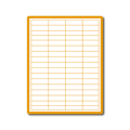 35 00464 - Print Etiketa A4, 48,5 mm x 16,9 mm, Oranžová reflexní, Papír, 64 etiket na archu, Balení - 100 ks